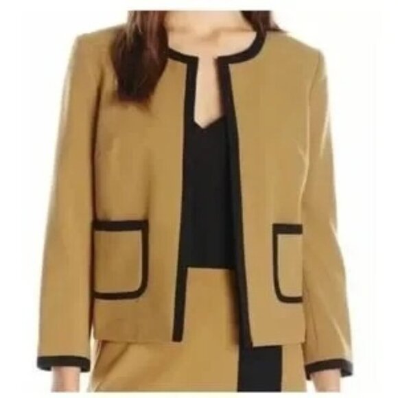 Nine West Jackets & Blazers - Nine West Women's Ponte Neck Jacket w/ Trimming Detail - Size 8